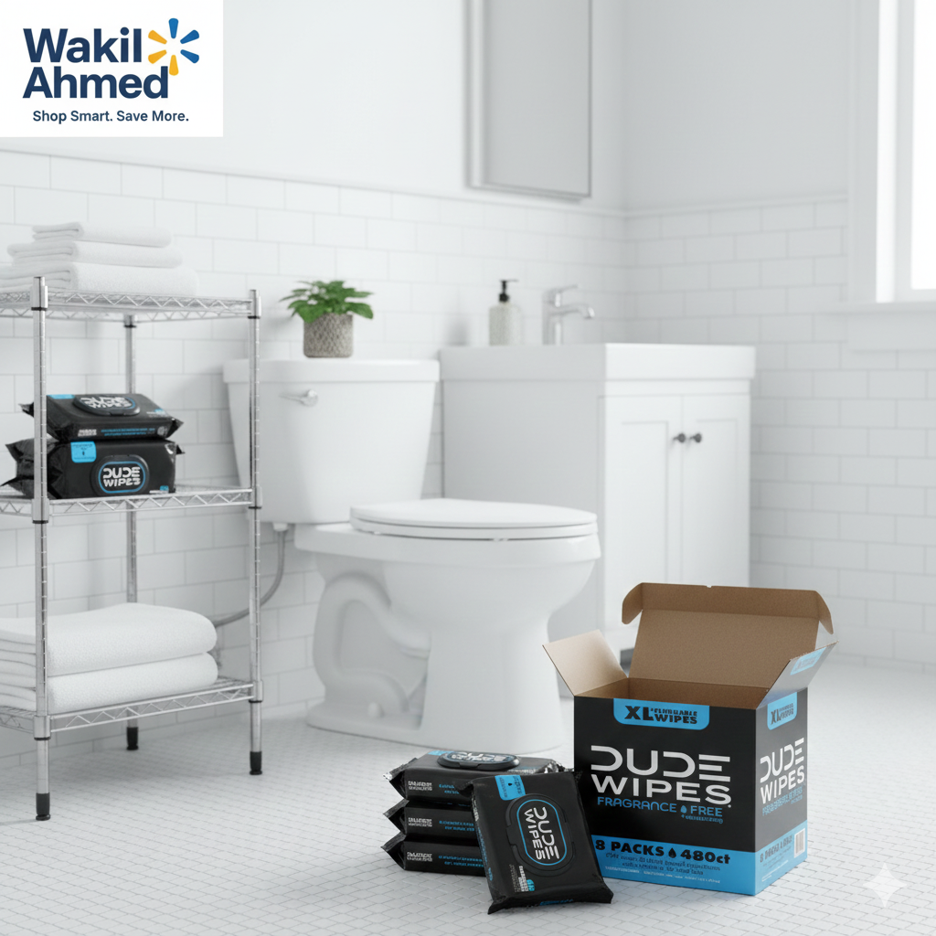 DUDE Wipes XL Flushable Wipes – Extra Large, Unscented, Septic Safe (400 CT & 480 CT)