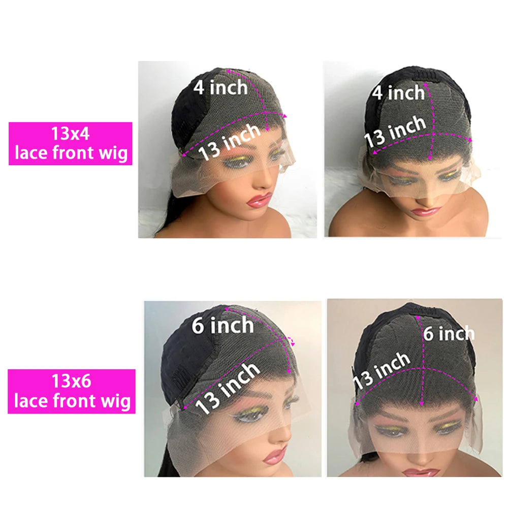 Deep Wave HD Lace Front Wig — 13x4 13x6 Brazilian Human Hair, Pre-Plucked, Up to 40 Inch