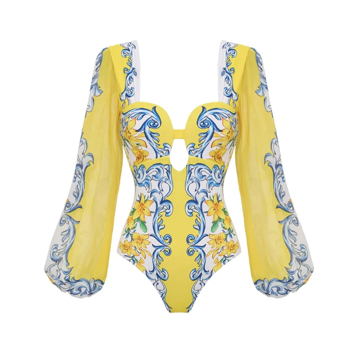2026 Deep V Swimsuit Long Skirt Women Bikini Printed Swimwear Push Up Biquini Female Fashion Bathing Suit Slimming Beachwear