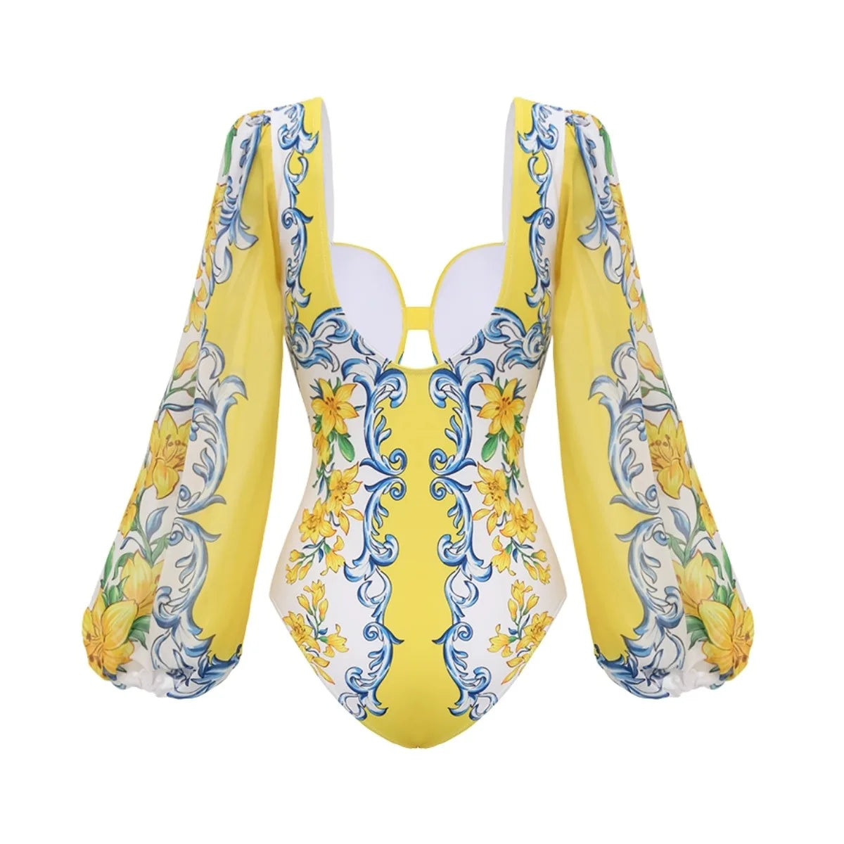 2026 Deep V Swimsuit Long Skirt Women Bikini Printed Swimwear Push Up Biquini Female Fashion Bathing Suit Slimming Beachwear