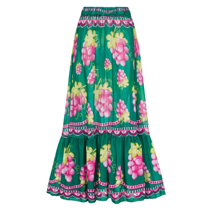 2026 Deep V Swimsuit Long Skirt Women Bikini Printed Swimwear Push Up Biquini Female Fashion Bathing Suit Slimming Beachwear