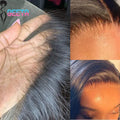 HD Lace Front Wig — 13x4 13x6 Bone Straight Human Hair, 30–40 Inch