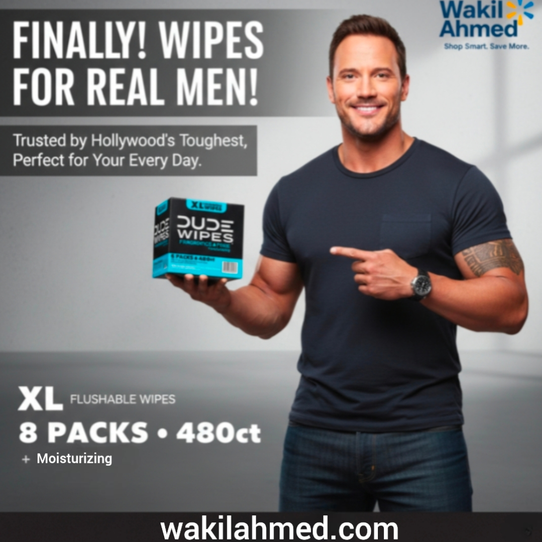 DUDE Wipes XL Flushable Wipes – Extra Large, Unscented, Septic Safe (400 CT & 480 CT)