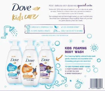 Dove Kids Care Foaming Body Wash, Variety Pack, 13.5 fl. oz., 3 pk.
