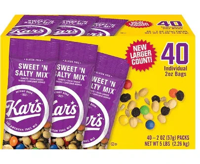 Kar's Sweet 'n Salty Trail Mix 2 oz. 40 pk.  -  Sweet & Salty Snack