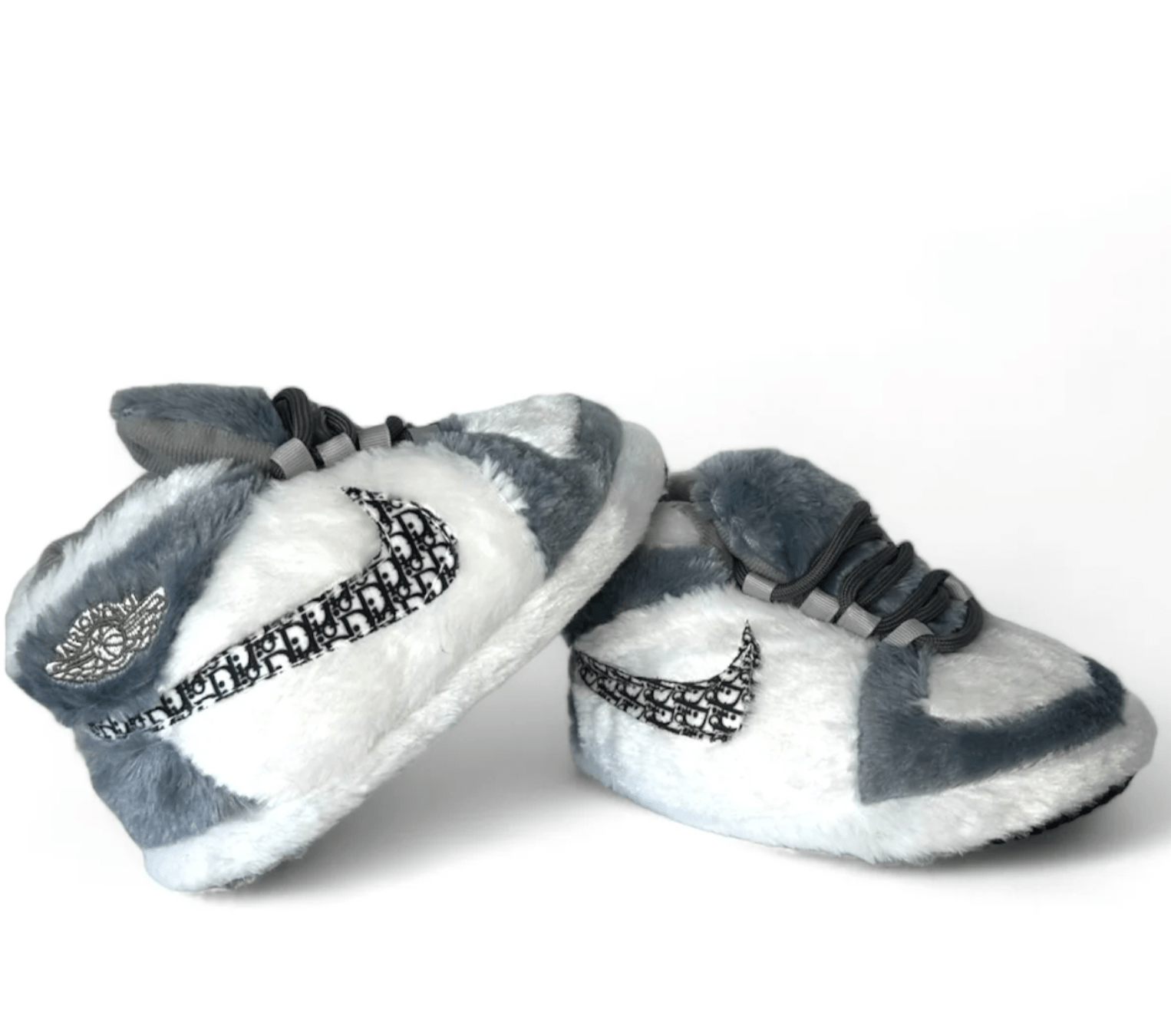 Sneaker Slippers  Gray Jordan 1 Dior unisex for adults&kids